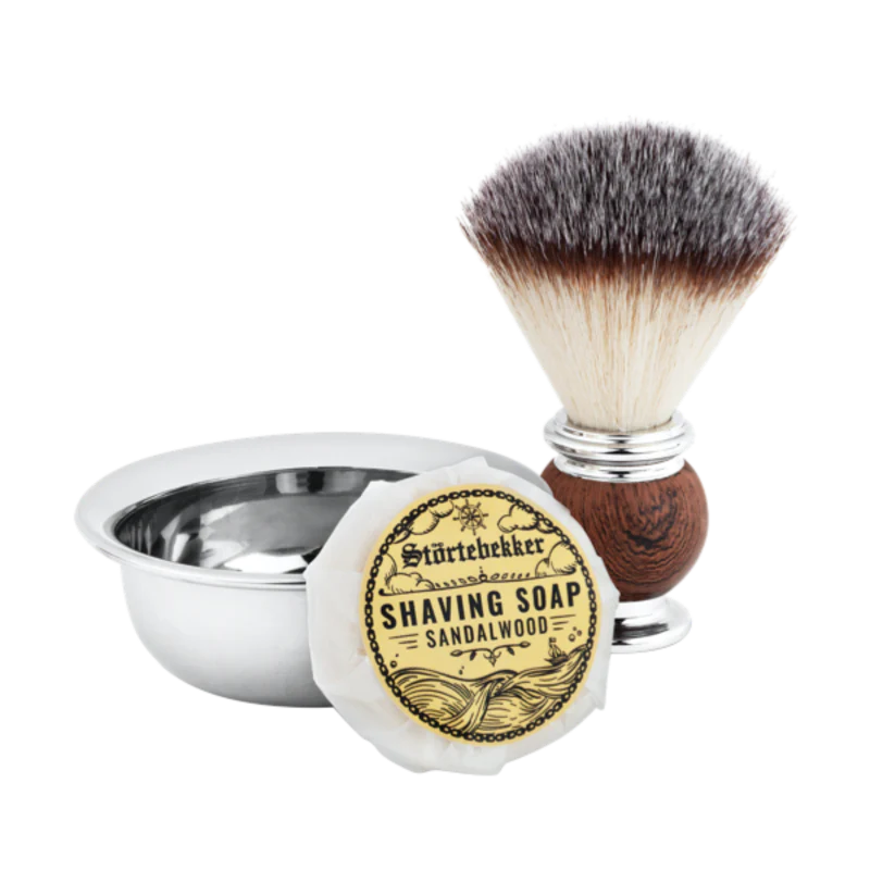 Shaving Care Set Premium - Straight Razor Wood