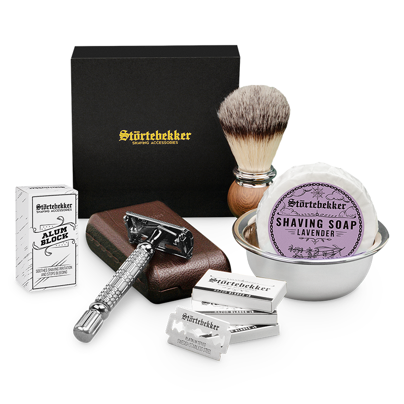 Shaving Set - Safety Razor Silver