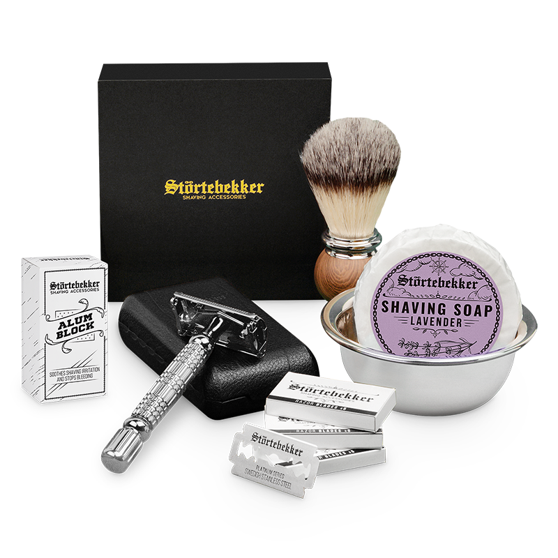 Shaving Set - Safety Razor Silver