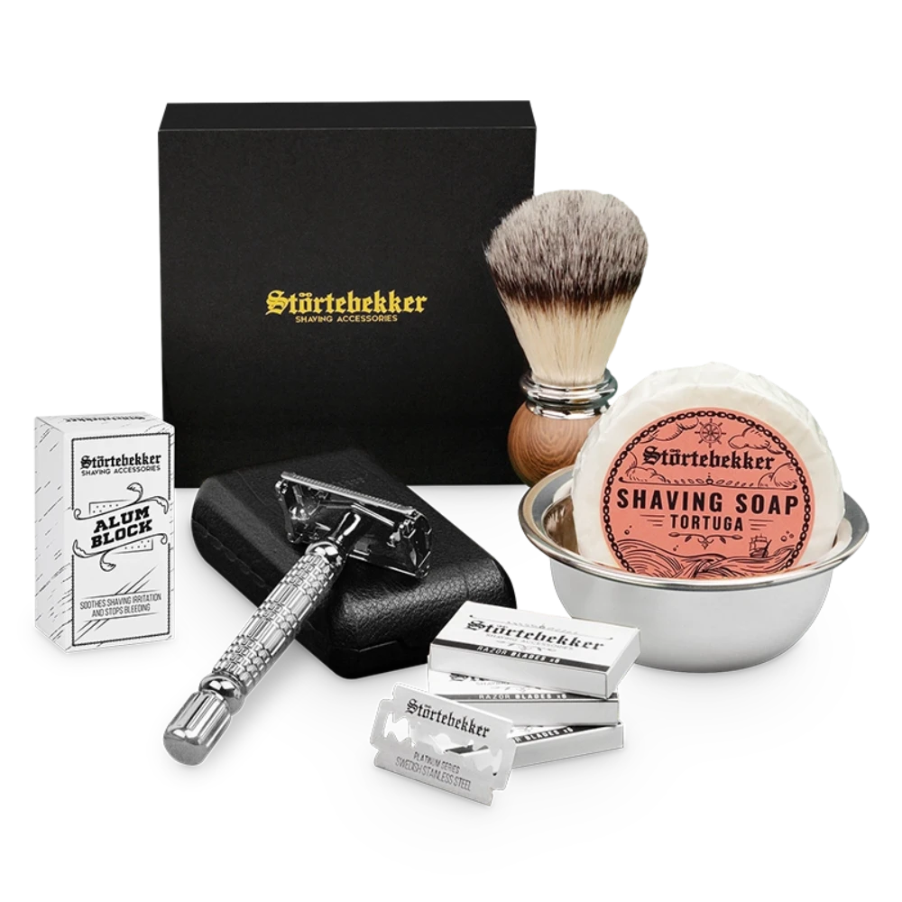 Shaving Set - Safety Razor Silver