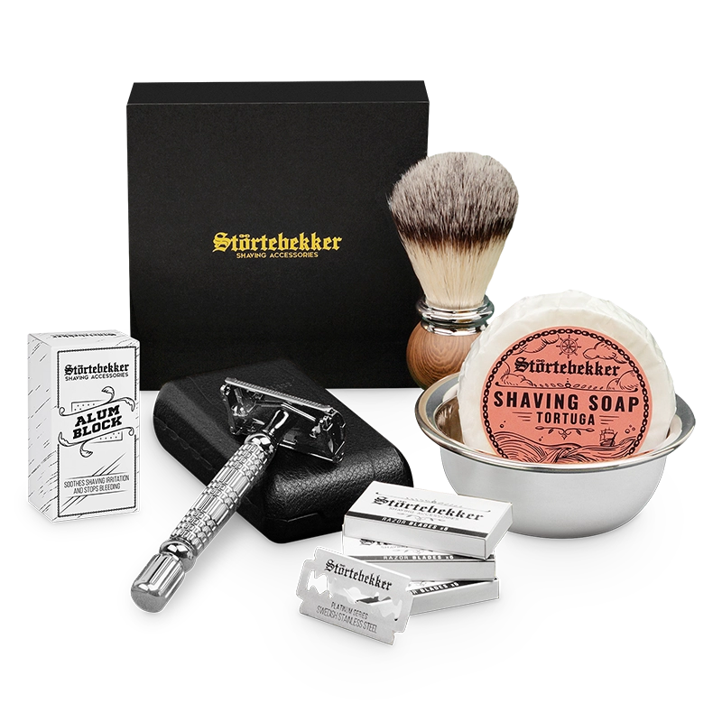 Shaving Set - Safety Razor Silver