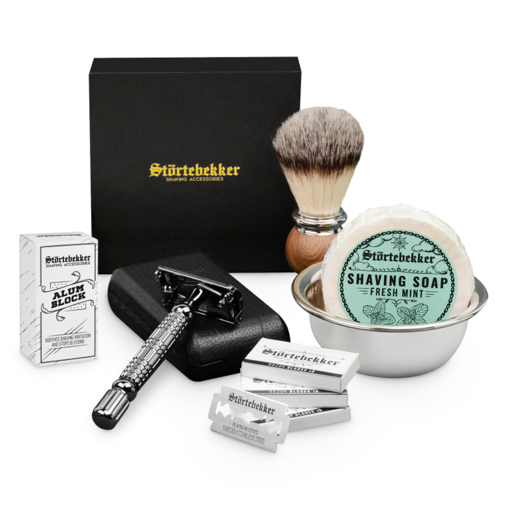 Shaving Set - Safety Razor Black