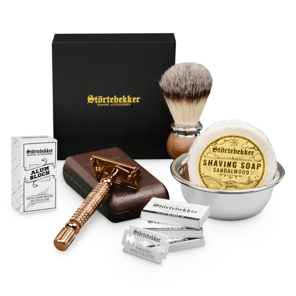 Shaving Set - Safety Razor Rosé - Gold