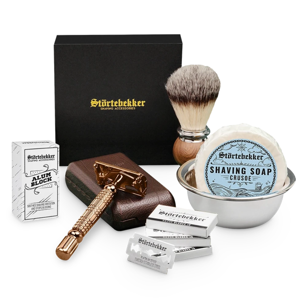 Shaving Set - Safety Razor Rosé - Gold