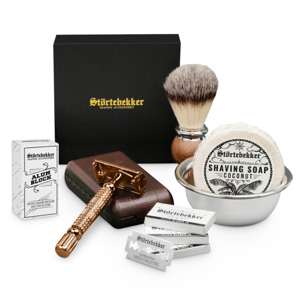 Shaving Set - Safety Razor Rosé - Gold