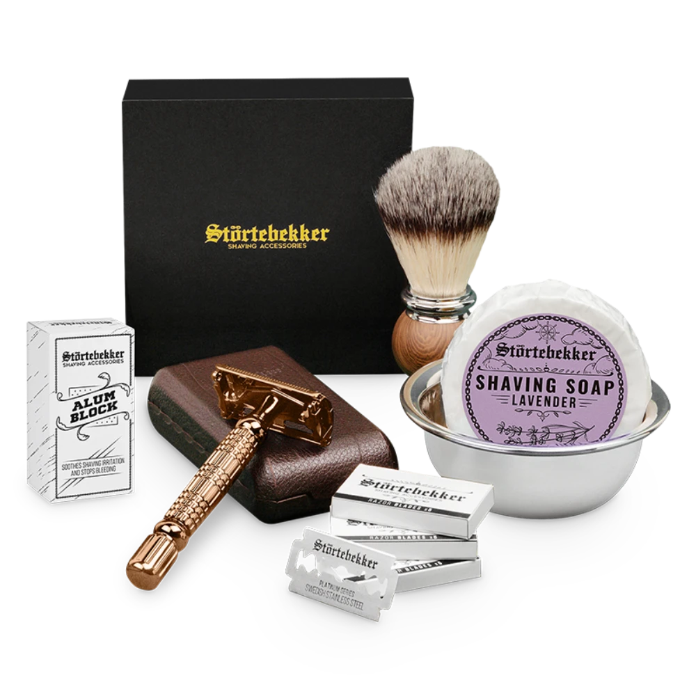 Shaving Set - Safety Razor Rosé - Gold