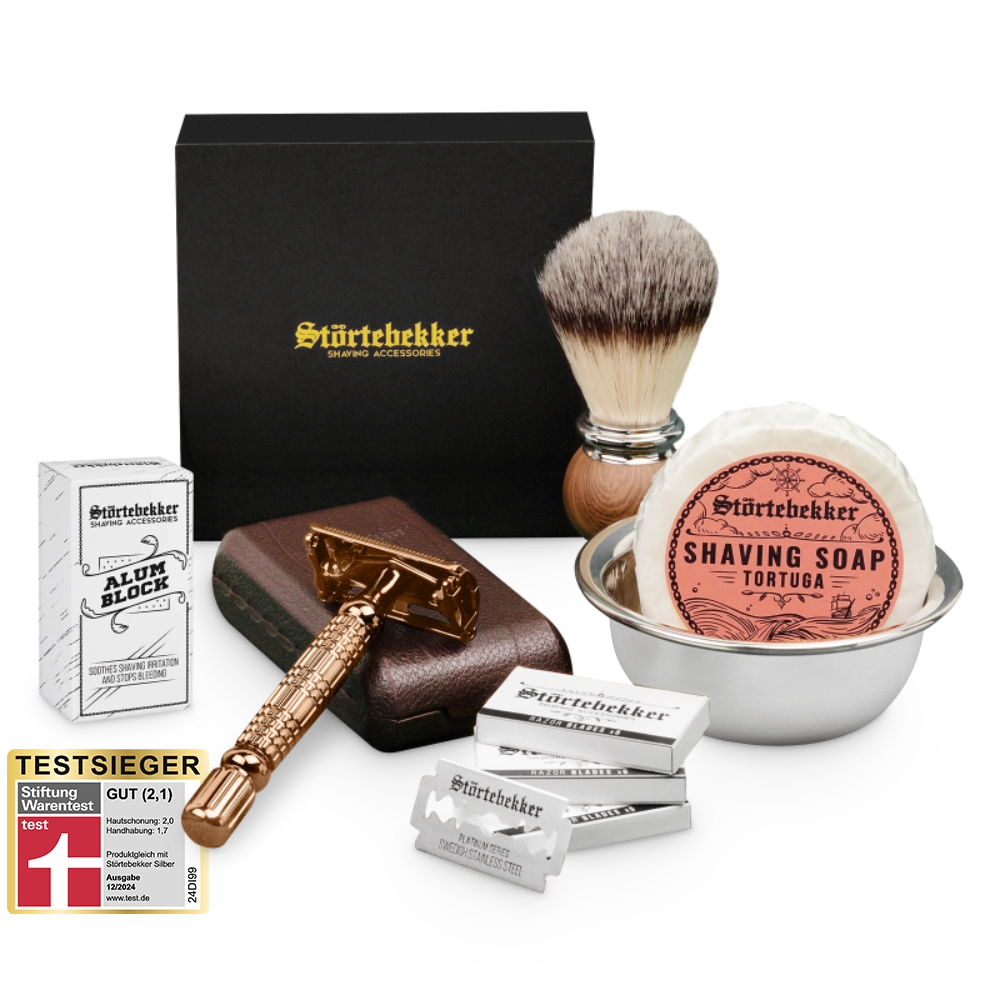 Shaving Set - Safety Razor Rosé - Gold