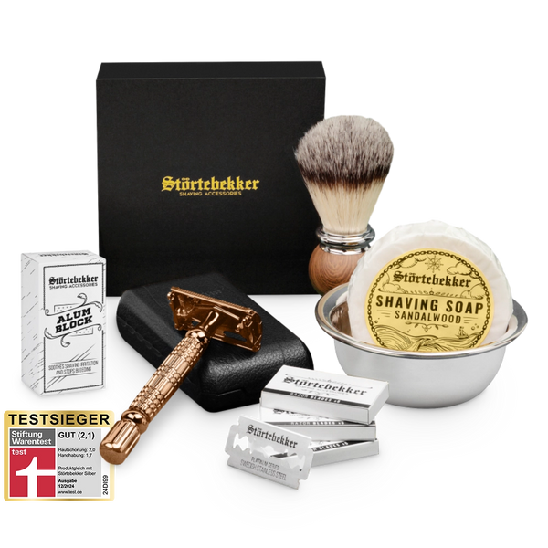 Shaving Set - Safety Razor Rosé - Gold