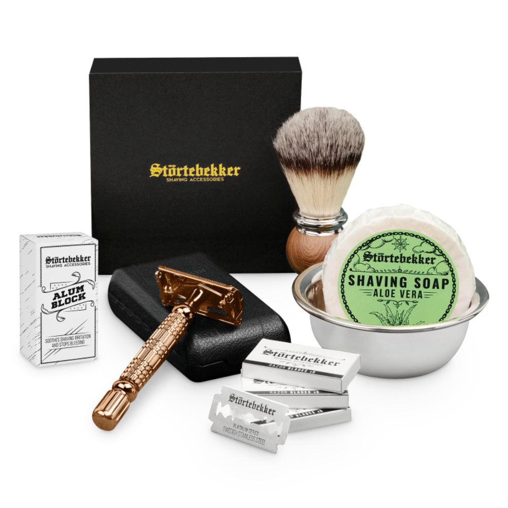 Shaving Set - Safety Razor Rosé - Gold