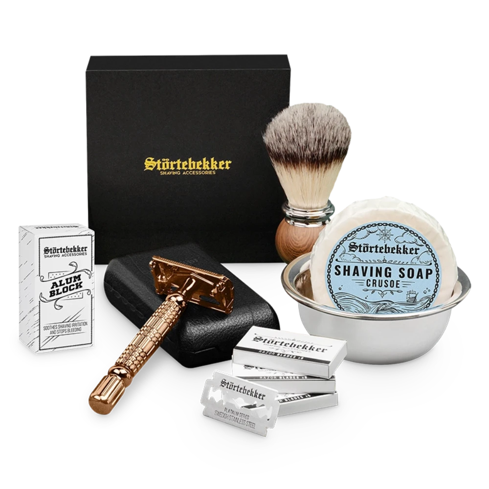 Shaving Set - Safety Razor Rosé - Gold