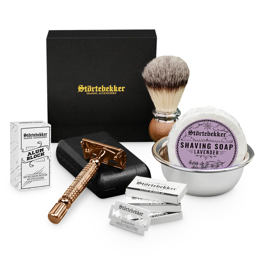 Shaving Set - Safety Razor Rosé - Gold