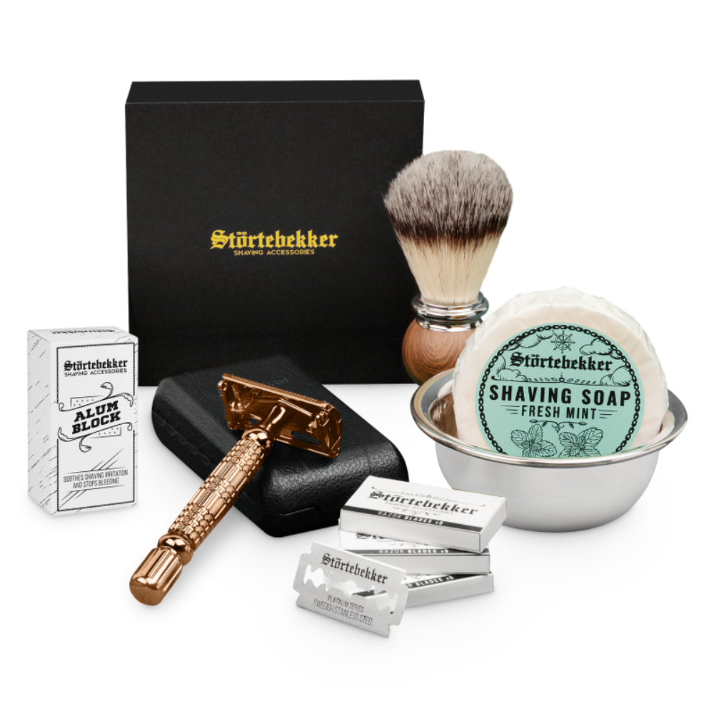 Shaving Set - Safety Razor Rosé - Gold