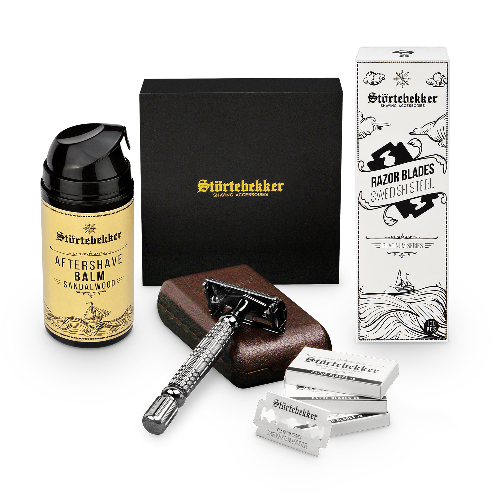 Anti Skin-Irritation Set - Safety Razor Black