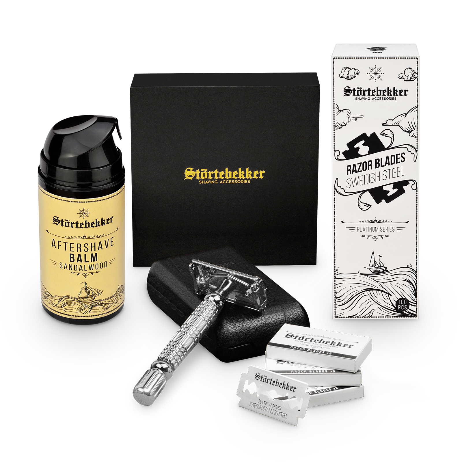 Anti Skin-Irritation Set - Safety Razor Silver