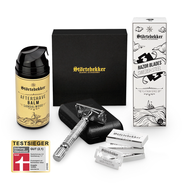 Anti Skin-Irritation Set - Safety Razor Silver