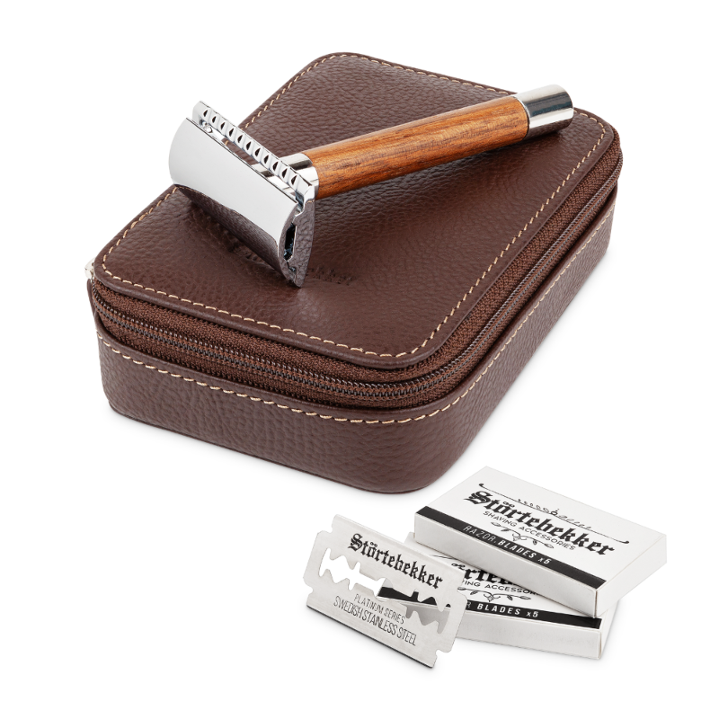 Safety Razor Solingen Walnut - Set