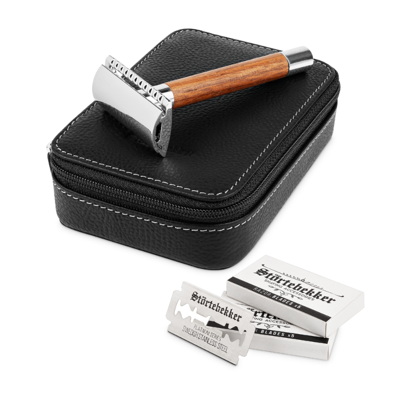 Safety Razor Solingen Walnut - Set