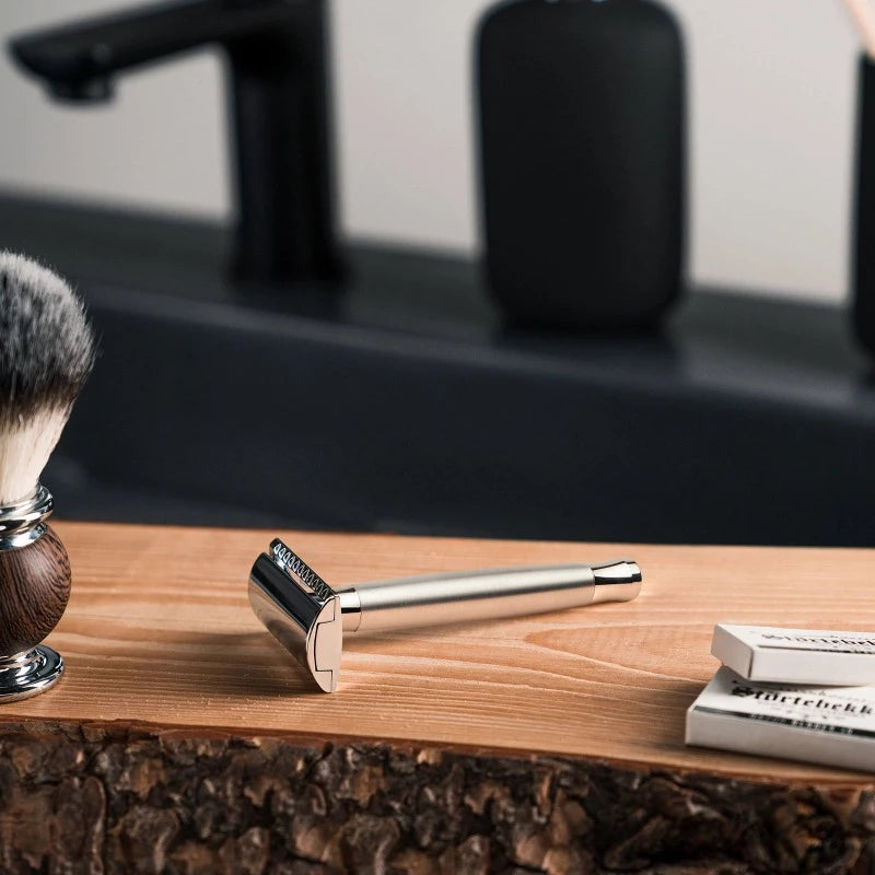 Safety Razor Solingen Silver Matt - Set