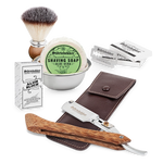 Shaving Set - Straight Razor Wood