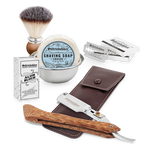 Shaving Set - Straight Razor Wood