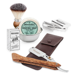 Shaving Set - Straight Razor Wood