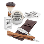 Shaving Set - Straight Razor Wood