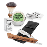 Shaving Set - Straight Razor Wood