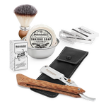 Shaving Set - Straight Razor Wood