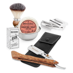 Shaving Set - Straight Razor Wood