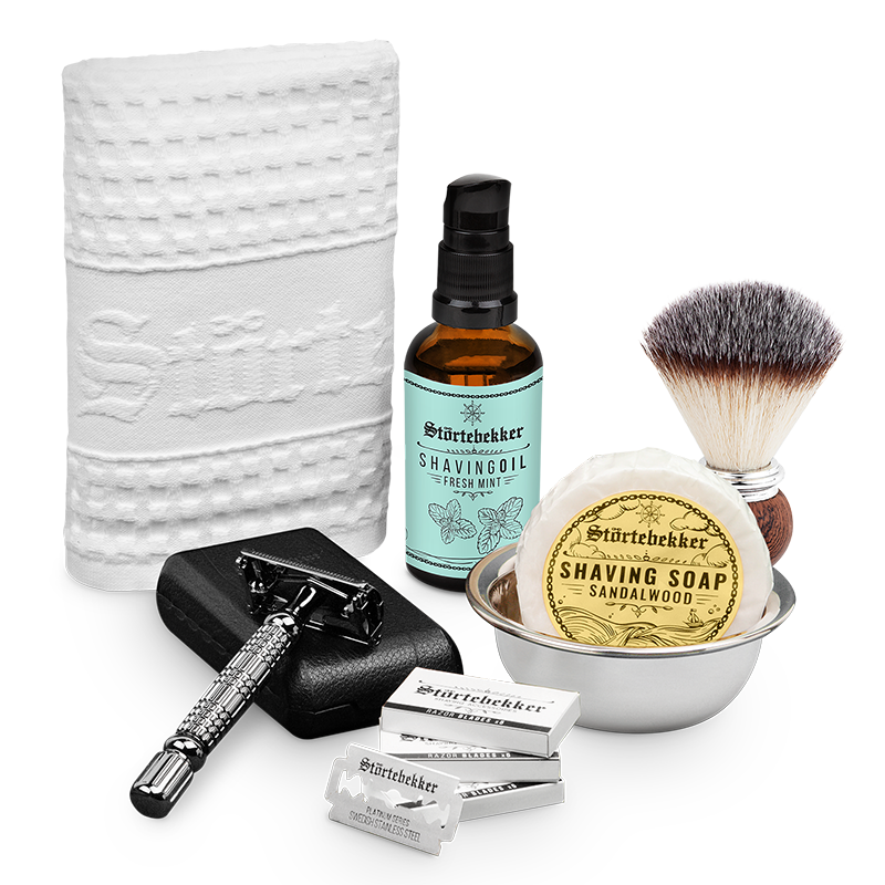 Shaving Care Set Premium - Safety Razor Black