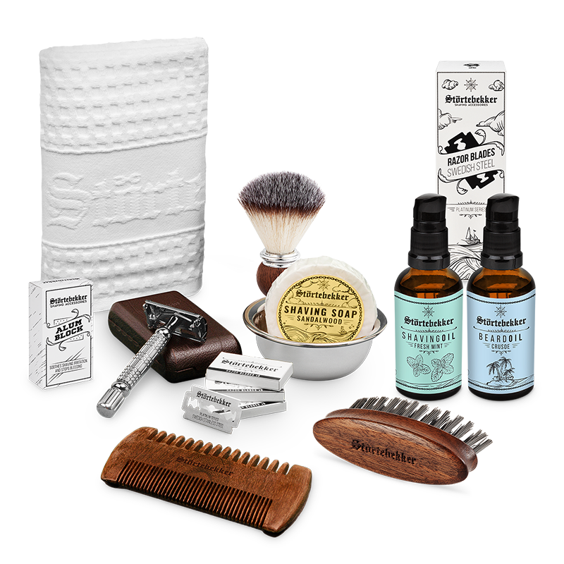 All-in-one Set Shave & Beard - Safety Razor Silver