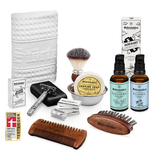 All-in-one Set Shave & Beard - Safety Razor Silver