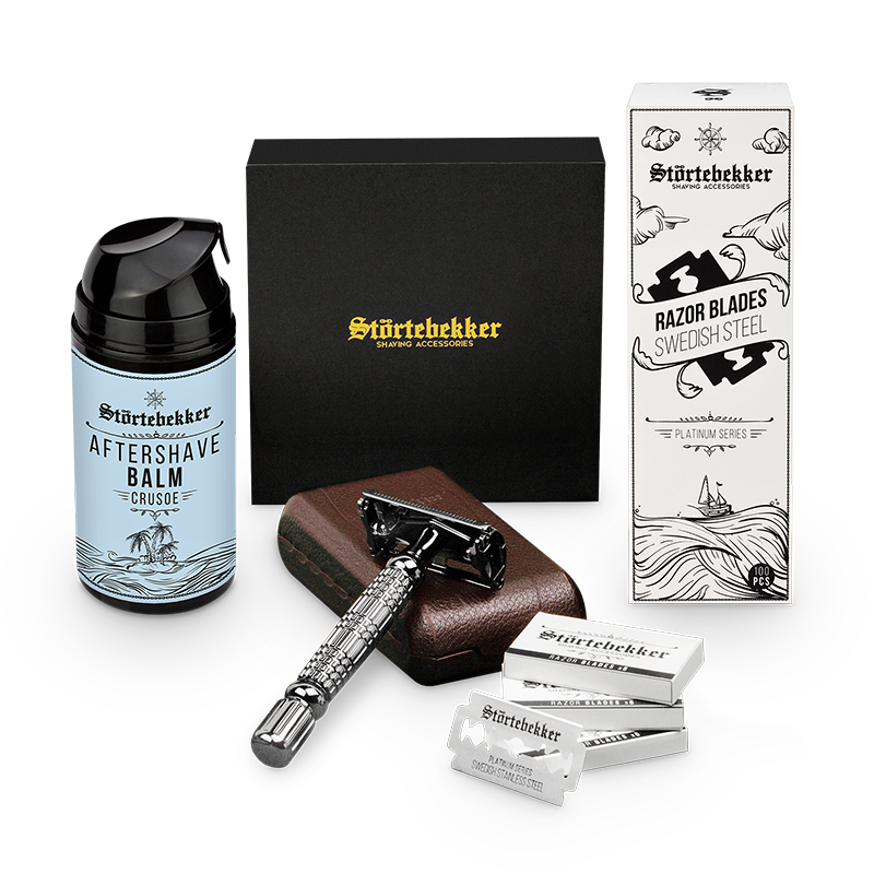 Anti Skin-Irritation Set - Safety Razor Black