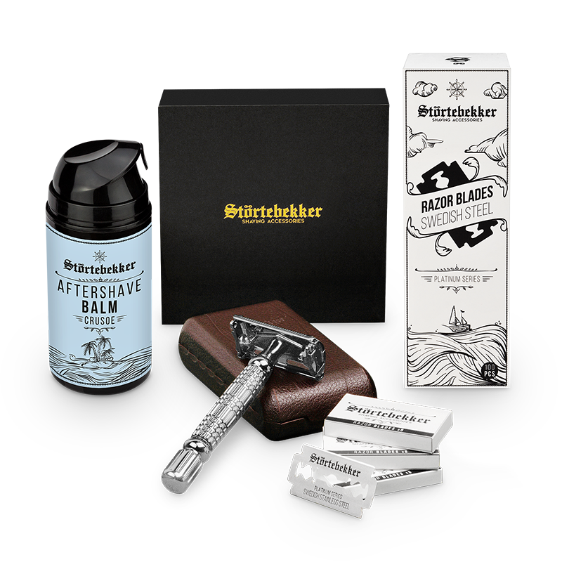 Anti Skin-Irritation Set - Safety Razor Silver