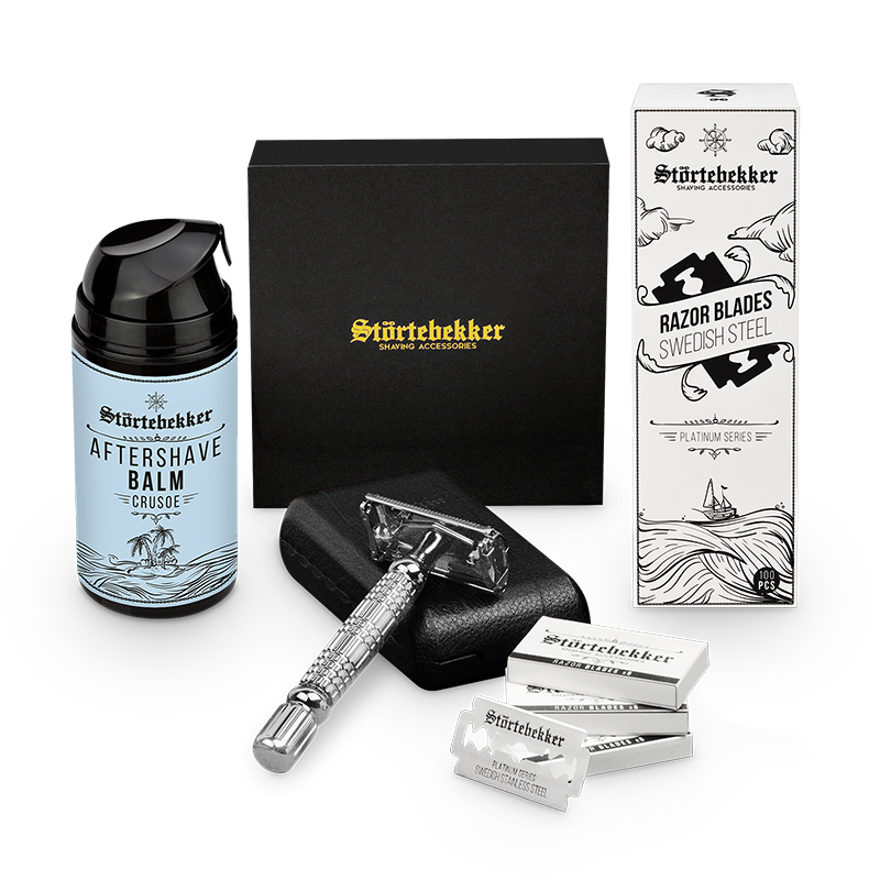 Anti Skin-Irritation Set - Safety Razor Silver