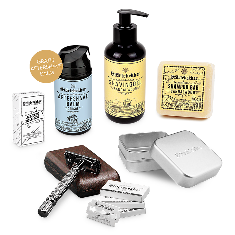 Shower & Shave Essential Set - Safety Razor Black