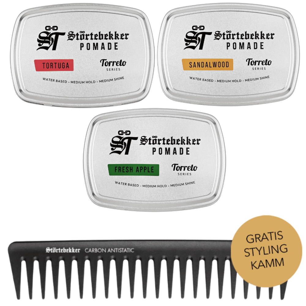 Pomade Wasserbasiert 'Torreto Series' Probierset