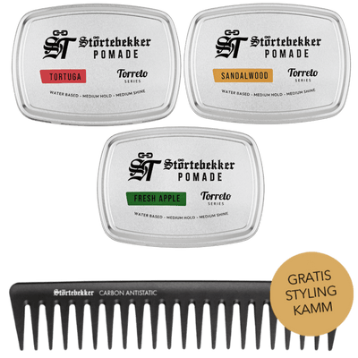 Pomade Wasserbasiert 'Torreto Series' Probierset