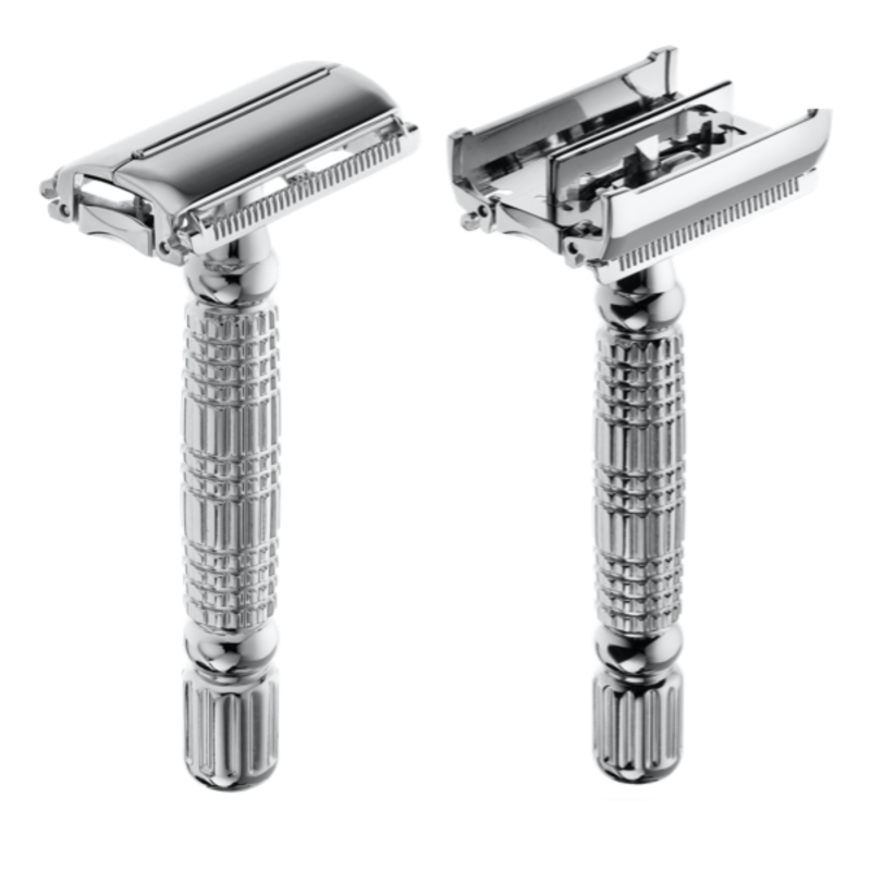 Shower & Shave Essential Set - Safety Razor Silver