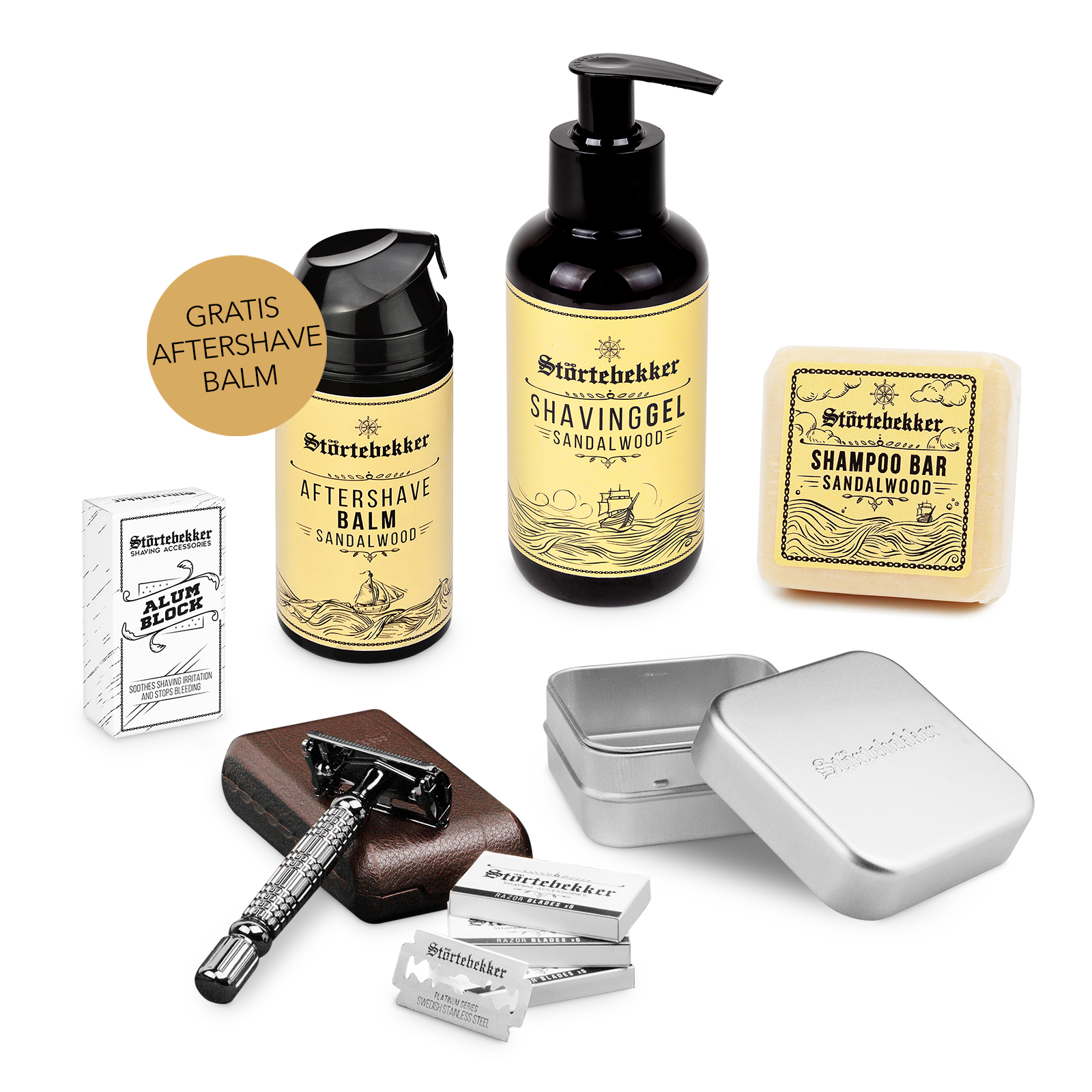 Shower & Shave Essential Set - Safety Razor Black