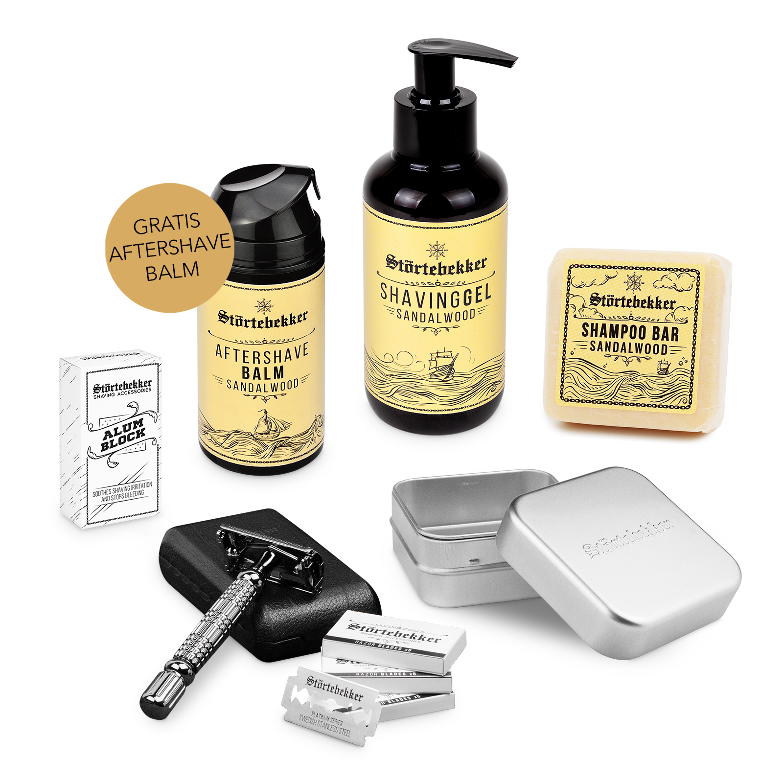 Shower & Shave Essential Set - Safety Razor Black