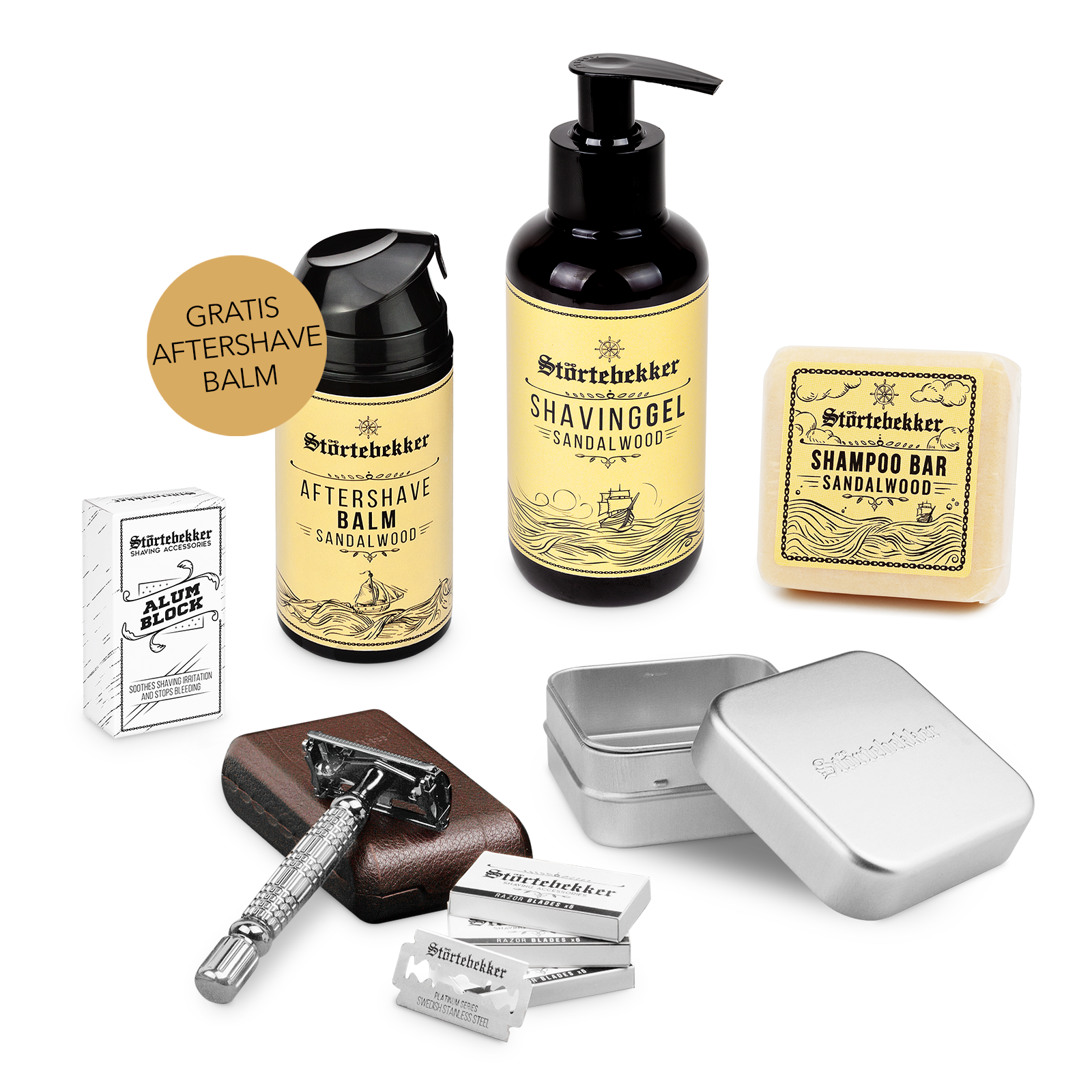 Shower & Shave Essential Set - Safety Razor Silver