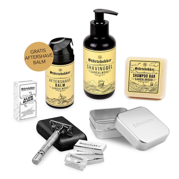 Shower & Shave Essential Set - Safety Razor Silver