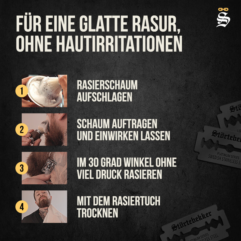 Genießer Set - Rasierhobel 'Hamburg' Silber